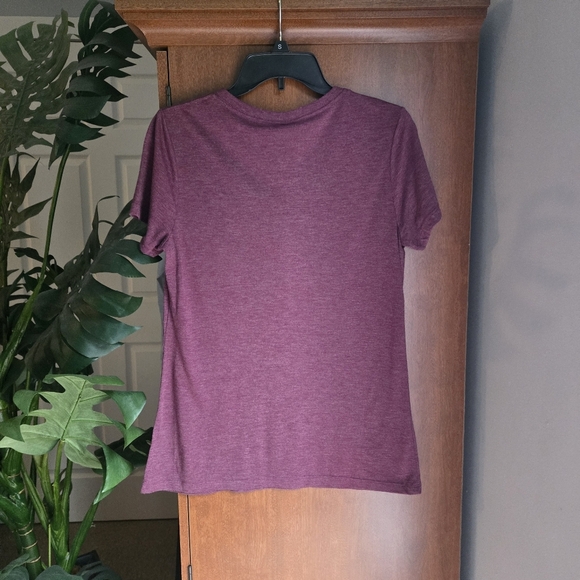 Bella Canvas Purple V-Neck Tee with Yello Ohio Pocket - Picture 2 of 3